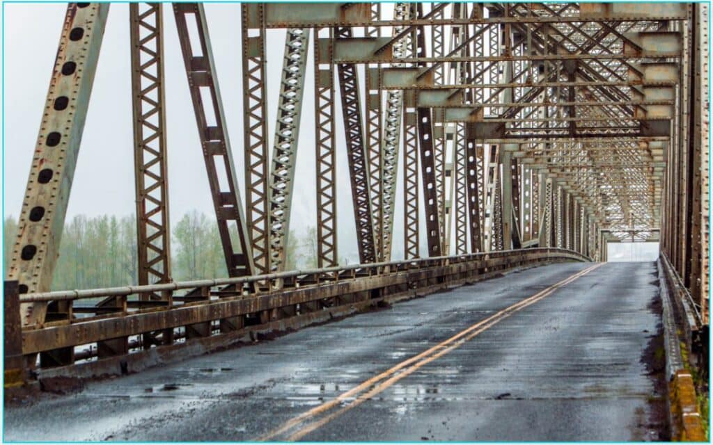 puente con estructura de acero