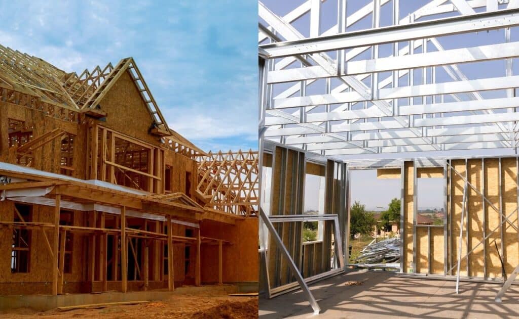wood frame vs steel frame
